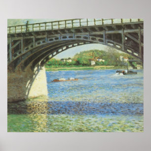 Poster Pont à Argenteuil par Gustave Caillebotte