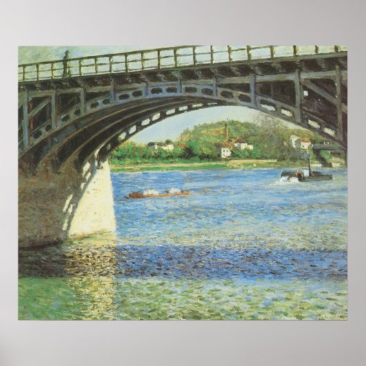 Poster Pont à Argenteuil par Gustave Caillebotte (Devant)