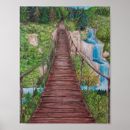 Poster Pont à câbles (Devant)