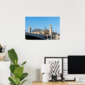 Poster Pont Alexandre III et Grand Palais par une journée (Bureau à domicile)