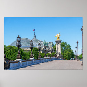 Poster Pont Alexandre III et Grand Palais, Paris, France