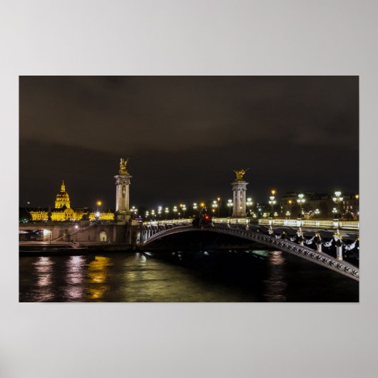 Poster Pont Alexandre III et Non valide la nuit (Devant)
