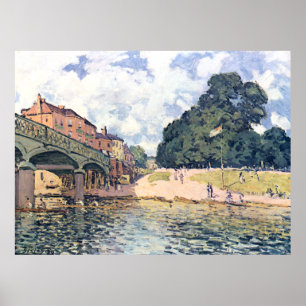 Poster Pont Alfred Sisley Hampton Court