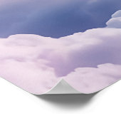 Poster Pont arc-en-ciel, chien blanc au ciel (Coin)