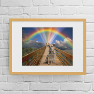 Poster Pont arc-en-ciel Mémorial pour animaux Perte Perso