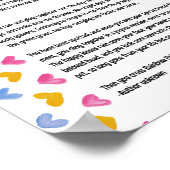 Poster Pont arc en ciel Poem Bordure du coeur (Coin)