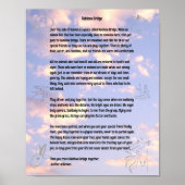 Poster Pont arc-en-ciel poème dans les nuages (Devant)