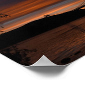 Poster Pont au coucher du soleil 2 (Coin)