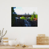 Poster Pont au-dessus de Gooseberry Falls-Peinture Imprim (Cuisine)