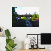 Poster Pont au-dessus de Gooseberry Falls-Peinture Imprim (Bureau à domicile)