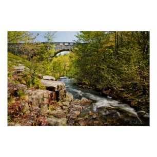 Poster Pont au-dessus de rivière