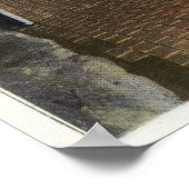 Poster Pont au-dessus du chaos montrant Rocher équilibré (Coin)