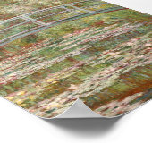 Poster Pont au-dessus d'un étang de puits par Monet (Coin)