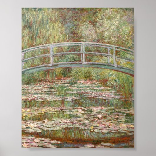 Poster Pont au-dessus d'un étang de puits par Monet (Devant)