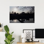 Poster Pont au-dessus d'une rivière (Bureau à domicile)