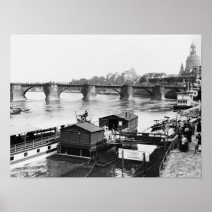 Poster Pont Augustus, Dresde, c.1910