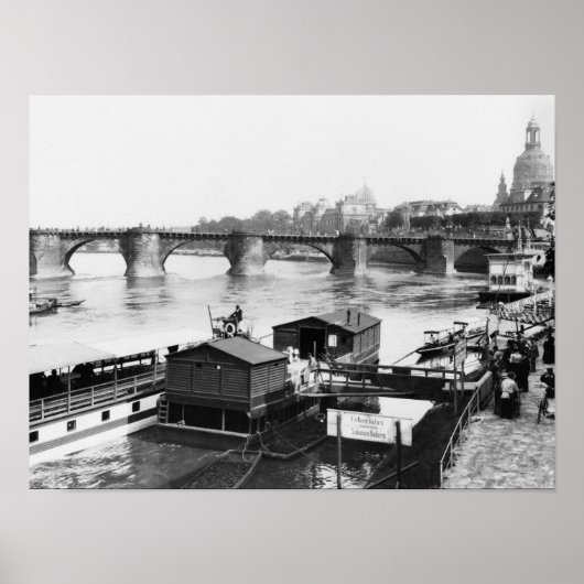 Poster Pont Augustus, Dresde, c.1910 (Devant)