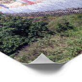 Poster Pont avec drapeaux de prière bouddhiste - Bhoutan (Coin)