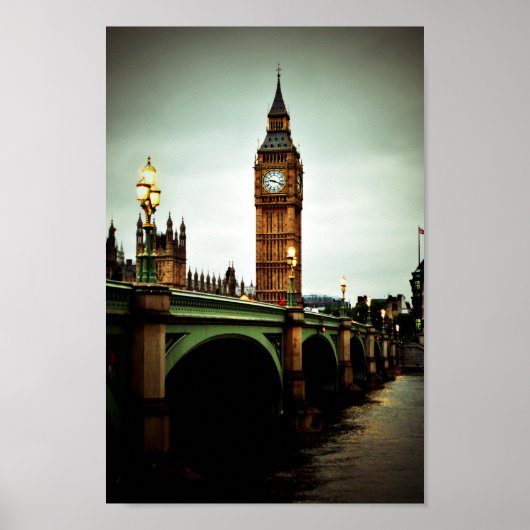 Poster Pont Big Ben Queen Elizabeth Tower Westminster (Devant)