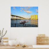 Poster Pont Blue Heron. Riviera Beach. Floride (Cuisine)