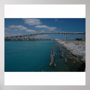 Poster Pont Blue Water