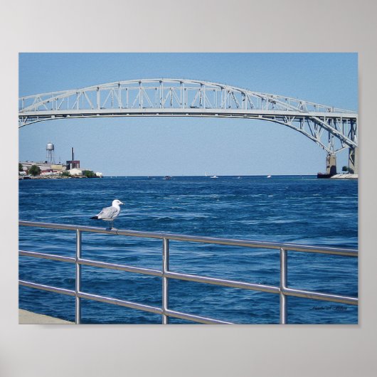 Poster Pont Blue Water, Port Huron, MI (Devant)