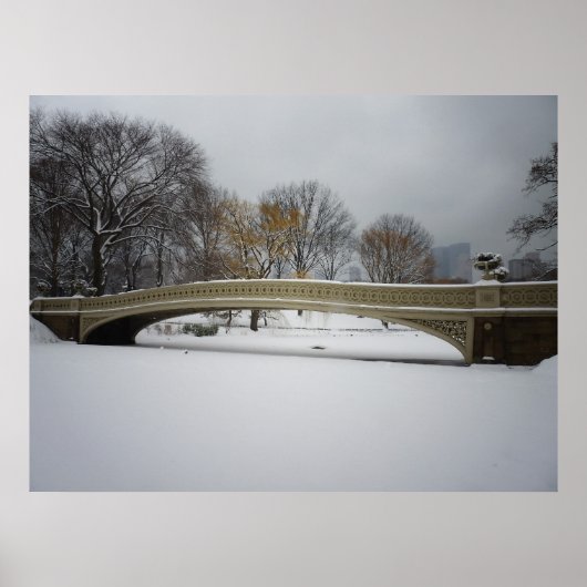 Poster Pont Bow, Paysage hivernal, Toutes les tailles (Devant)
