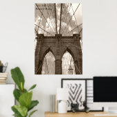 Poster Pont Brooklyn de New York (Bureau à domicile)