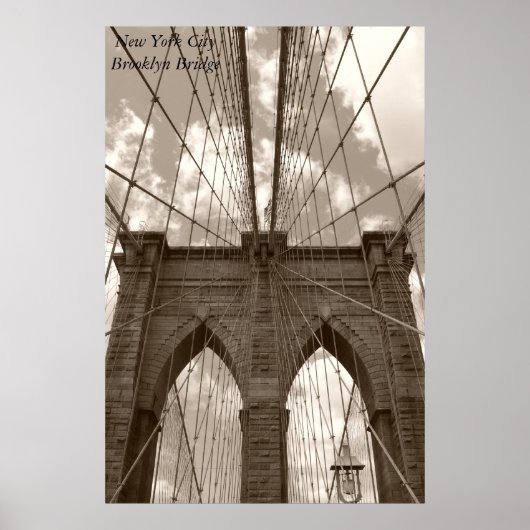 Poster Pont Brooklyn de New York (Devant)