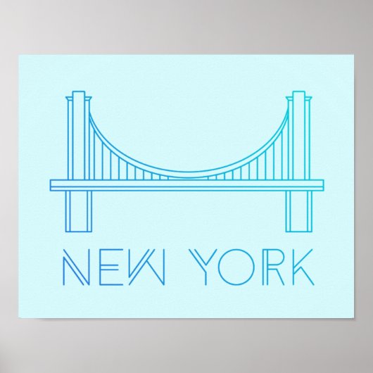 Poster Pont Brooklyn | New York City (Devant)