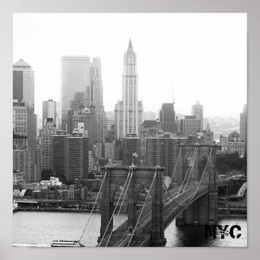 Poster pont brooklyn NYC (Devant)