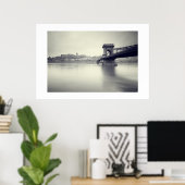 Poster Pont Chaîne Szechenyi et Palais Royal (Bureau à domicile)