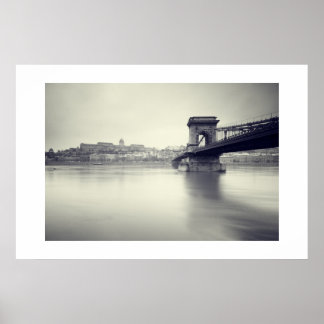 Poster Pont Chaîne Szechenyi et Palais Royal