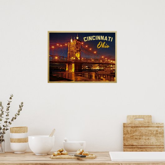 Poster Pont Cincinnati Ohio (Cuisine)