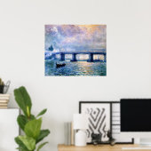 Poster Pont Claude Monet Charing Cross (1903) (Bureau à domicile)