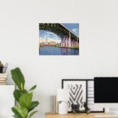 Poster Pont Cleveland Ohio avec Skyline (Bureau à domicile)