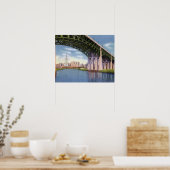 Poster Pont Cleveland Ohio avec Skyline (Cuisine)