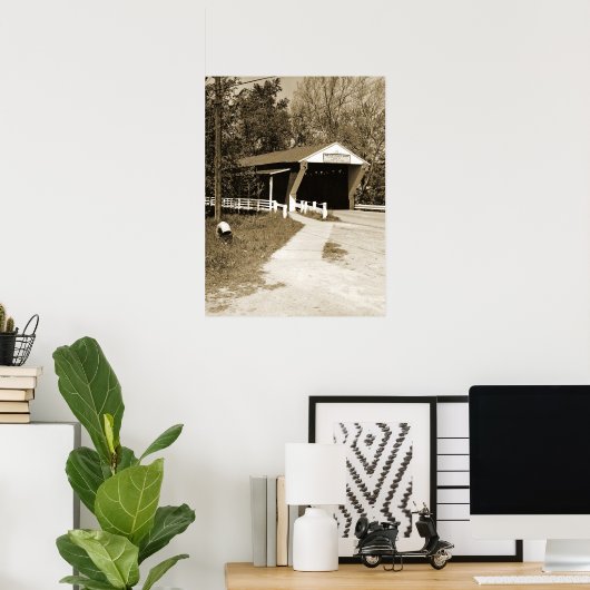 Poster Pont couvert (Bureau à domicile)