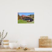 Poster Pont couvert au hasard, Vermont (Cuisine)