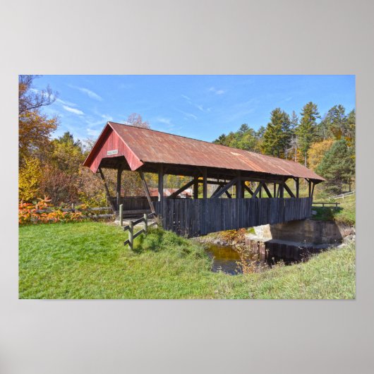 Poster Pont couvert au hasard, Vermont (Devant)