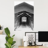 Poster Pont couvert de la ferme de liaison (Bureau à domicile)