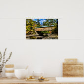 Poster Pont couvert de Montgomery avec feuillage d'automn (Cuisine)