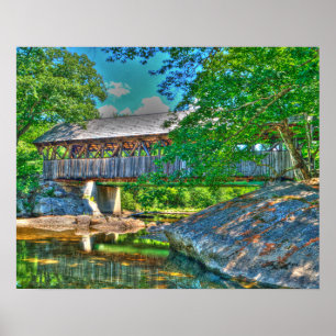 Poster Pont couvert de Sunday River, Bethel, Maine