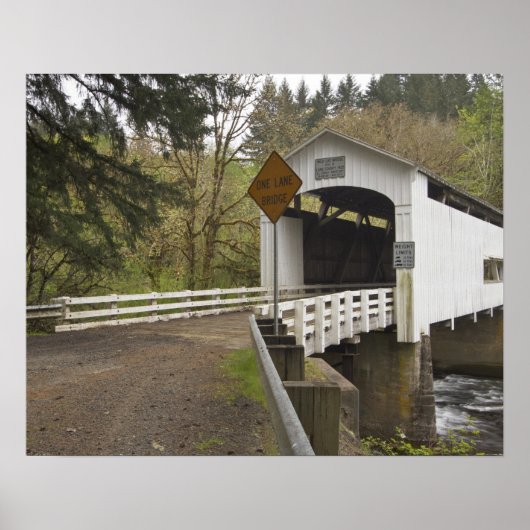 Poster Pont couvert de Wild Cat, comté de Lane, Oregon (Devant)