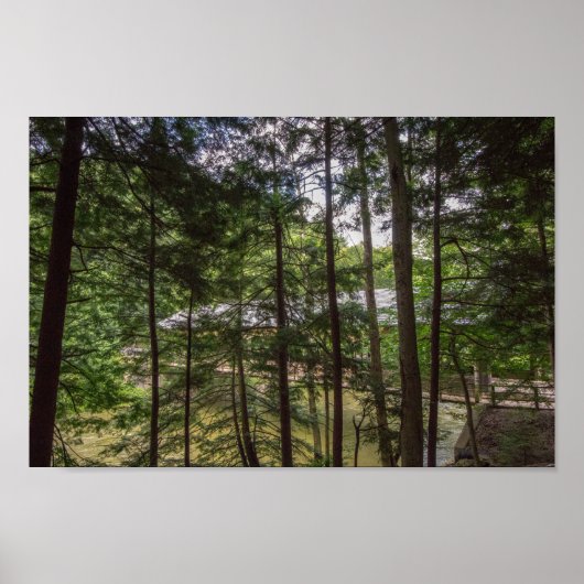 Poster Pont couvert du parc d'état de Mohican, Ohio. (Devant)