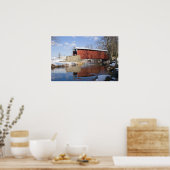 Poster Pont couvert en hiver (Cuisine)