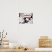 Poster Pont couvert en neige (Cuisine)