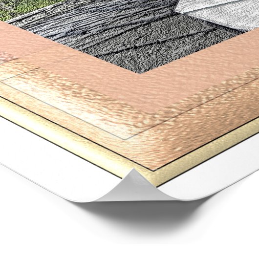 Poster Pont couvert - Lancaster PA - Art print (Coin)