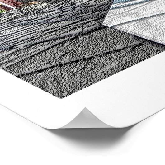 Poster Pont couvert - Lancaster, PA - imprimer (Coin)