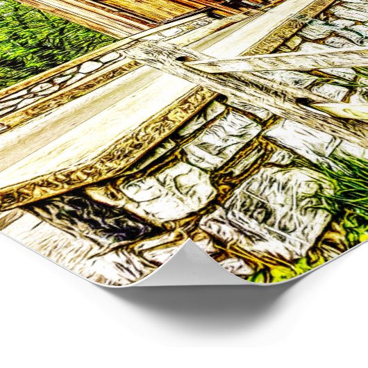 Poster Pont couvert Lancaster Pennsylvanie (Coin)